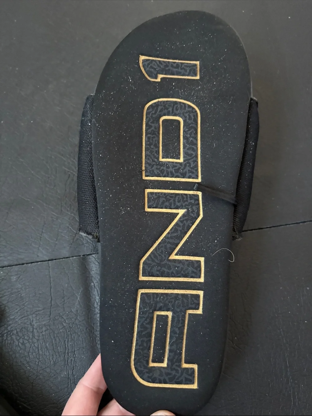 And1 Black and Gold Slide Sandals